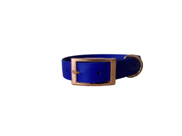 Collier M 25 mm - bleu roi - finition gold