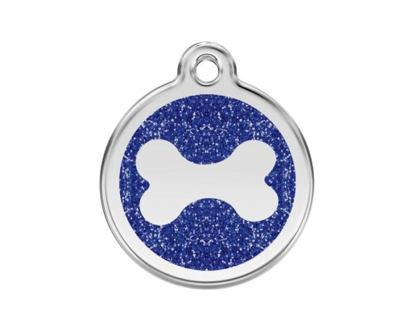 médaille-identification-OS- bleu paillette- ForestPets37